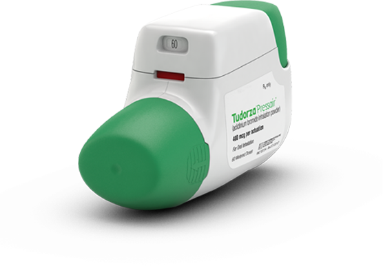 TUDORZA PRESSAIR inhaler with label